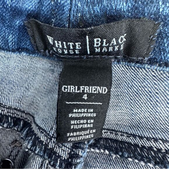White House Black Market Girlfriend Denim Jeans Straight Leg SZ 4 - Picture 14 of 15